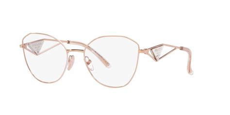 prada glasses rose gold|clear pink eyeglass frames.